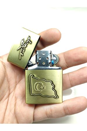 Işlemeli Ve Kabartmalı Zippo Tarzı Benzinli Çakmak