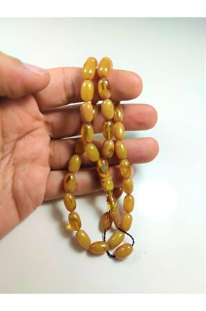 Hayyani Usta Işi Imzalı Mühürlü Miskevi Tadında Sıkma Kehribar Sertifikalı