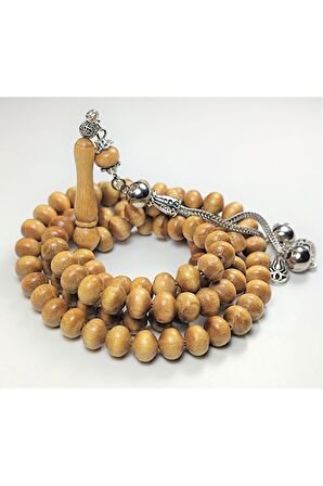 Usta Işçilikli Gümüş Kaplama Püsküllü Nadir Tür Tossak Ağacı Namaz Sertifikalı