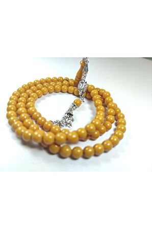 Kurt Başlı Alman Gümüş Püskül Kombinli Sıkma Kehribar Sertifikalı