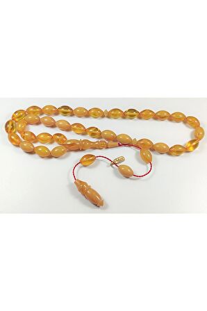 Ayhan Turan Işi Imzalı Sertifikalı Rengin Zirvesi Bir Sıkma Kehribar