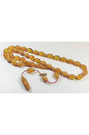 Ayhan Turan Işi Imzalı Sertifikalı Rengin Zirvesi Bir Sıkma Kehribar