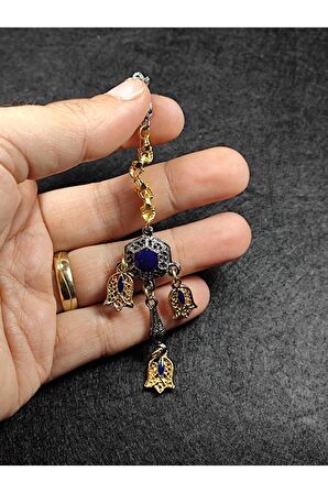 Usta Işçilikli Gümüş Kaplama Tesbih Püskülü