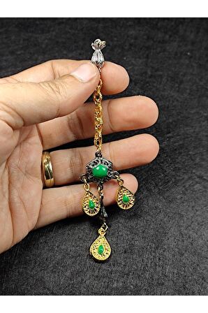 Usta Işçilikli Gümüş Kaplama Tesbih Püskülü