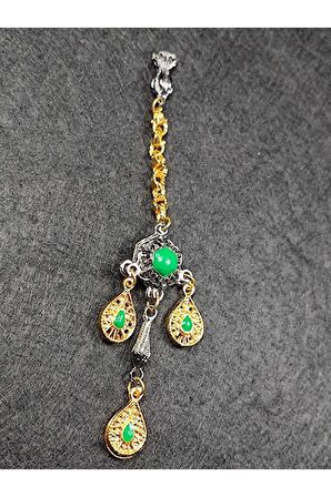 Usta Işçilikli Gümüş Kaplama Tesbih Püskülü