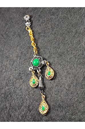 Usta Işçilikli Gümüş Kaplama Tesbih Püskülü