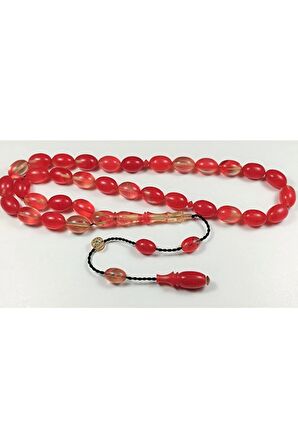 Bünyamin Barlak Usta Işi Imzalı Sertifikalı Oturtmalı Imame Ateş Kehribar