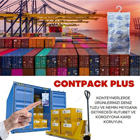 Contpack Plus Askısız Nem Alıcı Rutubet Engelleyici Konteyner Kurutucu 10 Adet 3800 Gr.