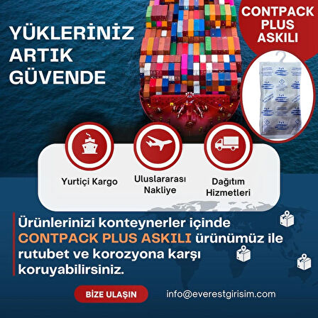 Contpack Plus Askısız Nem Alıcı Rutubet Engelleyici Konteyner Kurutucu 10 Adet 3800 Gr.