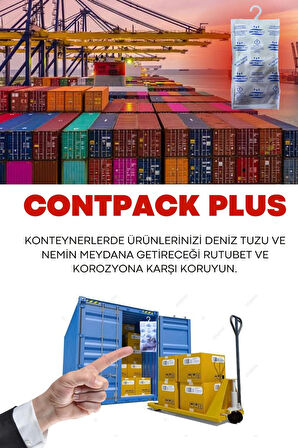 Contpack Plus Askısız Nem Alıcı Rutubet Engelleyici Konteyner Kurutucu 5 Adet 1900 Gr.