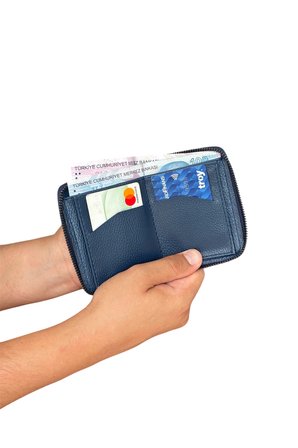 Premium Serisi Özel Kutulu Lüks Deri Yatay Fermuarlı Spor Cüzdan Kemer Kartlık Ve Tesbih Erkek Set