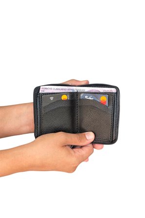 Premium Serisi Özel Kutulu Lüks Deri Dikey Fermuarlı Cüzdan Kemer Kartlık Ve Tesbih Erkek Seti