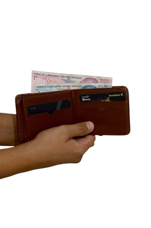 Premium Serisi Lüks Deri Classic Crazy Deri Cüzdan Kartlık Kemer Ve Saat Seti