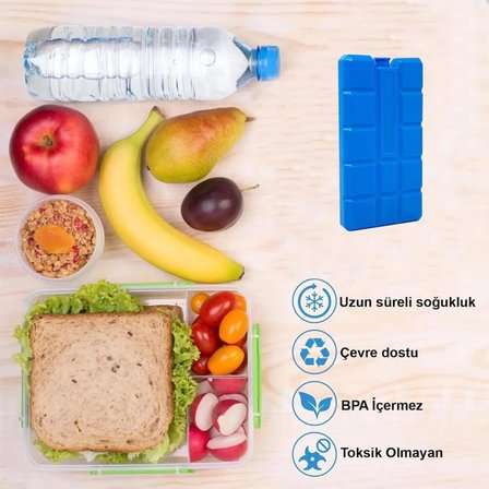 Microcase 2in1 Set Termal Yemek Taşıma Çantası 10 LT + 2 Adet 400 ML Soğutucu Buz Kasedi  AL5433