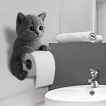 Kedi Tasarımlı Tuvalet Kağıtlığı Çeşidi