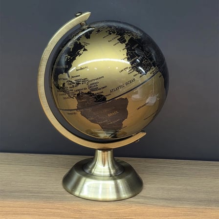 16 Cm Metal Ayaklı Dekoratif Masaüstü Dünya Küresi