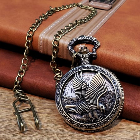 4.5 Cm Metal Kartal Tasarımlı Köstekli Saat