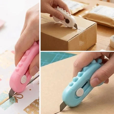 Paket Açıcı Aparat Dinozor Tasarımlı Küçük Boy Makas Ve Falçata Seti Pratik Kargo