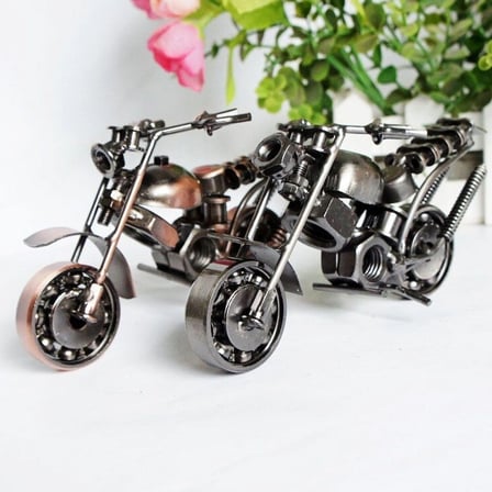16.5 × 11.5 Cm El İşçiliği Metal Motor Masa Dekoru