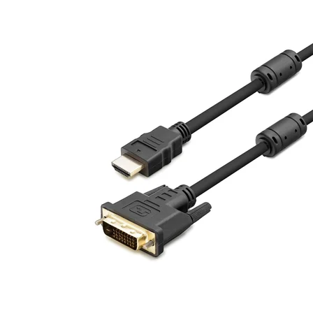 1.8 M Ölçülü Hdmi To Dvi D 24+1 Görüntü Kablosu Siyah