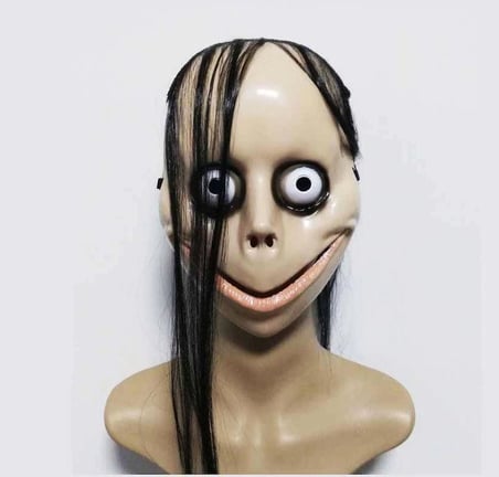 Maske Korkunç Ürpertici Uzun Saçlı Momo Si 24X16 Cm