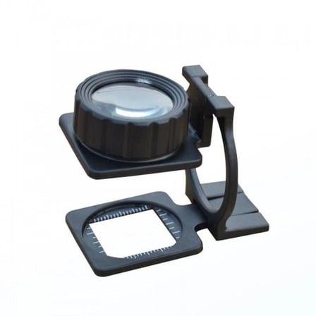 30Mm Katlanabilir Tekstilciler Için Kumaş Kontrolü Büyüteç Katlanan Metal 15X Büyütme
