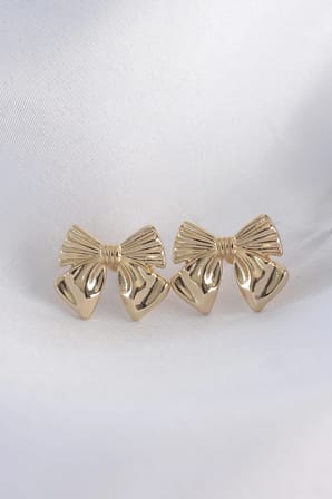 Küpe Pirinç Gold Renk Fiyonk