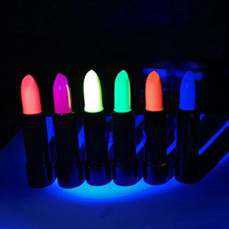 6 Adet Karanlıkta Parlayan Yanan Uv Neon Ruj Yüz Boyama 6 Renk