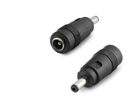 5 Mm Ölçülü Dc Jack Dönüştürücü 5.5X2. Soket 4.0X1.35 Mm Fiş 10 Adetli Paket Siyah