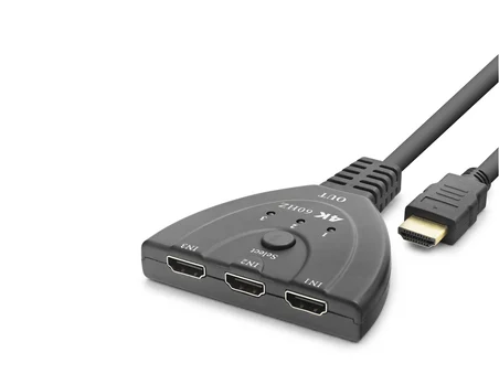 Hdmı Switch 4K 60 Hz Hdr Kablolu 3 Giriş 1 Çıkış
