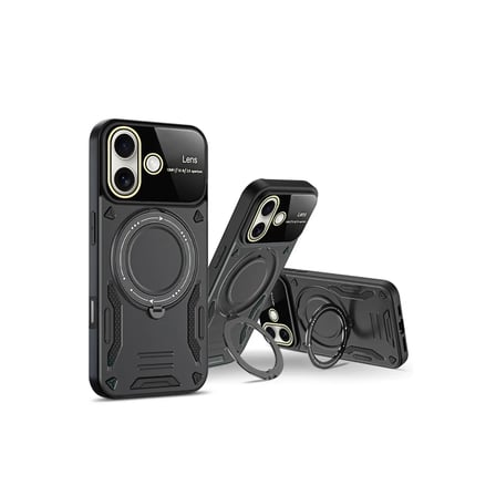 Tcx Iphone 16 Kılıf Lens Standlı Kapak - Mor