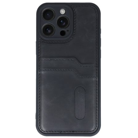 Tcx Iphone 16 Pro Max Kılıf Sara Kartvizitli Deri Kılıf - Siyah