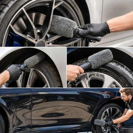 Ergonomik Yumuşak Mikrofiber Jant Temizleme Fırçası 30 Cm