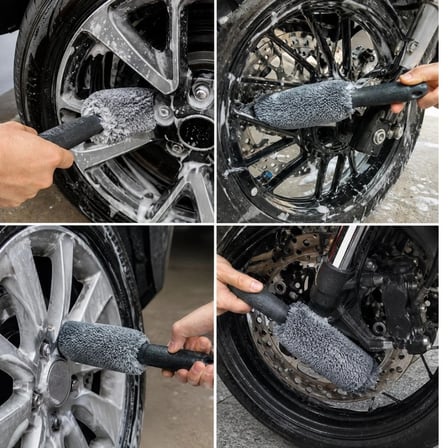 Ergonomik Yumuşak Mikrofiber Jant Temizleme Fırçası 30 Cm