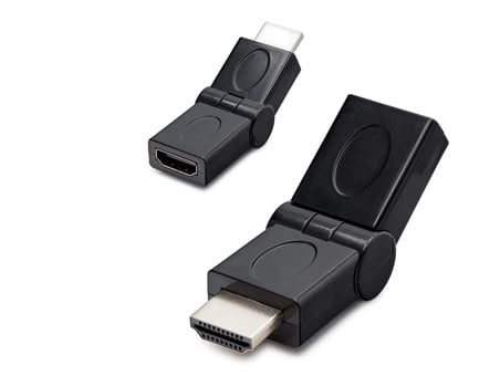 Mafsallı Hdmi Erkek Dişi Adaptör 4K Siyah