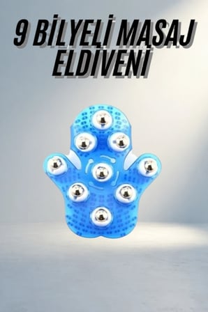 Ergonomik Bilyeli Masaj Eldiveni 9 Adet Metal Bilye Ile