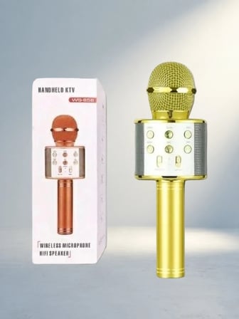 Kablosuz Karaoke Mikrofon Bluetooth 10M Mesafe Ile
