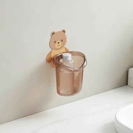 Banyo Ve Mutfak İçin Ayı Tasarımlı Plastik Saklama Organizeri Askılı Kullanım
