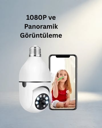 1080P Ampul Güvenlik Kamerası Ile Karanlıkta Görüntüleme