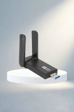 Çift Antenli Kablosuz Wifi Adaptörü 5Ghz Ac Uyumlu