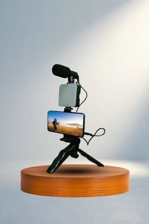 Mikrofonlu Mini Tripod Seti Ile Video Çekimi