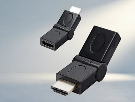Mafsallı Hdmi Adaptör Siyah Renk Ile Esnek Kullanım