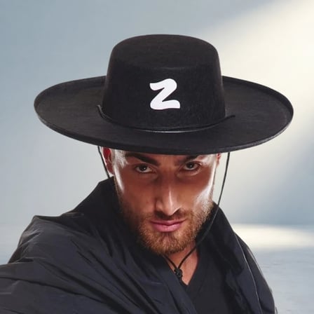 Eğlenceli Zorro Şapkası Yetişkinler İçin Parti Aksesuarı
