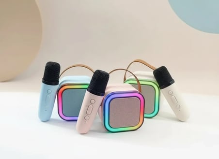 Bluetooth Bağlantılı Kablosuz Karaoke Hoparlör Ve Mikrofon Eğlence Seti