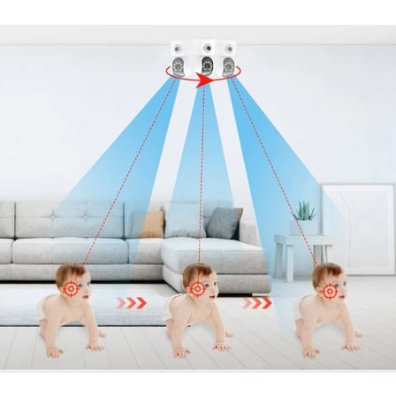 Çift Lensli İç Mekan Wi-Fi Güvenlik Kamerası 2Mp+2Mp