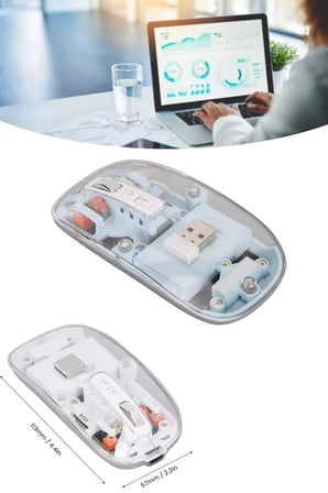 Şarjlı Kablosuz Bluetooth Mouse 2.4Ghz Çift Modlu