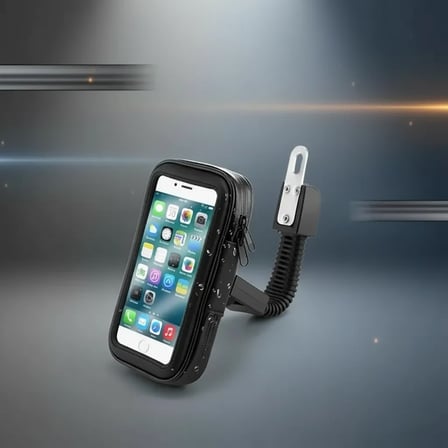 360° Döner Gidon Montajlı Suya Dayanıklı Motosiklet Telefon Kılıf Tutucu