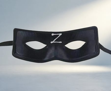 Şık Zorro Maskesi Arkadan Lastikli Cosplay İçin