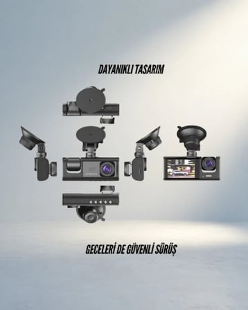 1080P Full Hd Ön Kamera Ve 720P Arka İç Kamera Dvr Sistemi