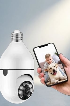 Dönebilen Wifi Güvenlik Kamerası E27 Duy Tipi Ile Kolay Kurulum